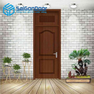 Cửa Nhựa Gỗ Composite 2A walnut 2