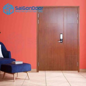 Cửa Thép Chống Cháy 2P van Gỗ